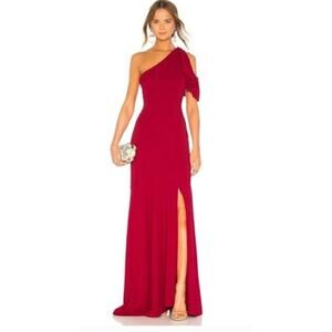 Parker Black Rosewood Sarah Dress One Shoulder Evening Prom Gown Maxi Red Size 2